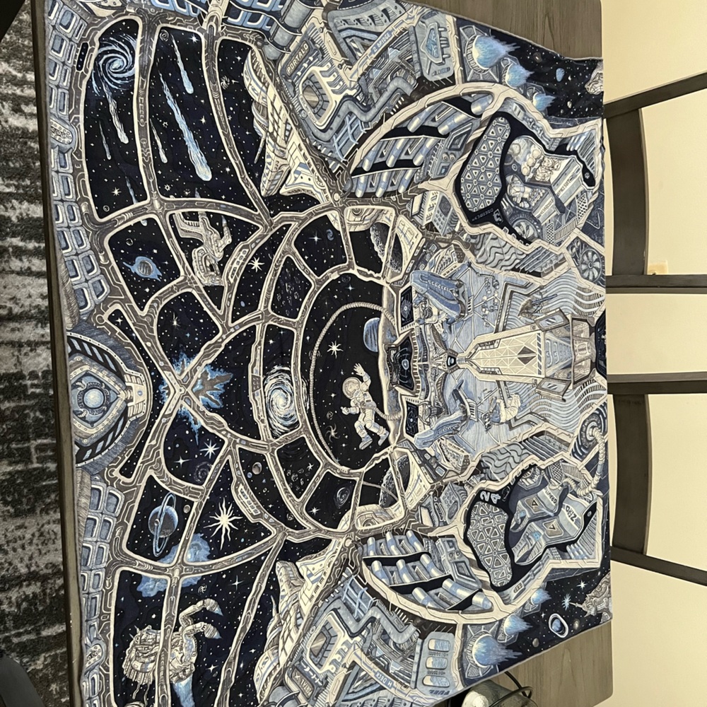 **SOLD** Hermes Galaxy Cashmere Scarf Stole 100cm